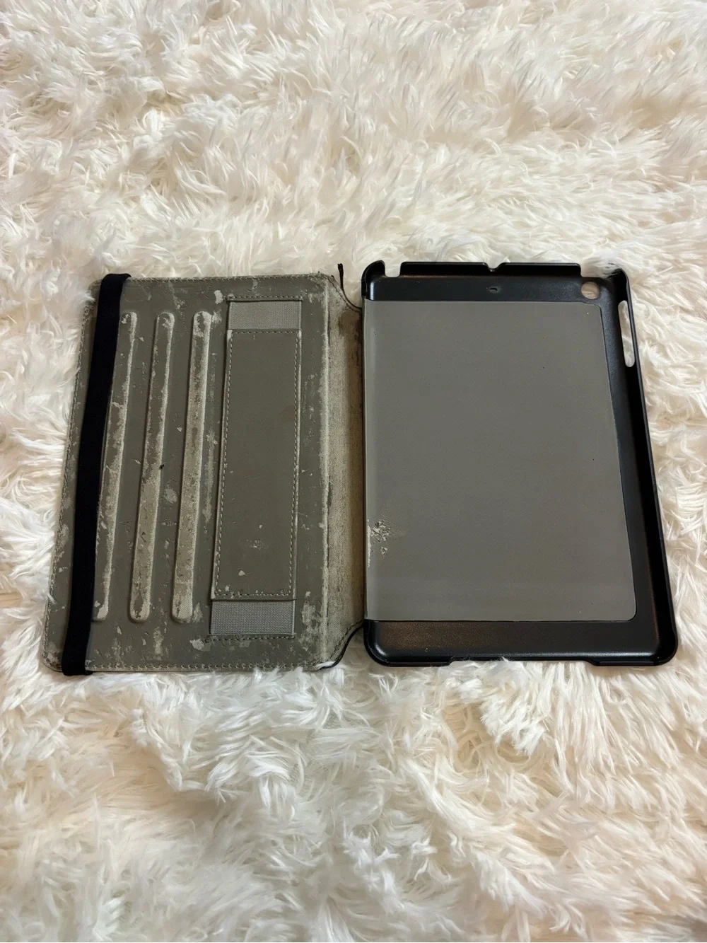 First Generation Apple IPad Mini with Protective Black Folio Propping Case